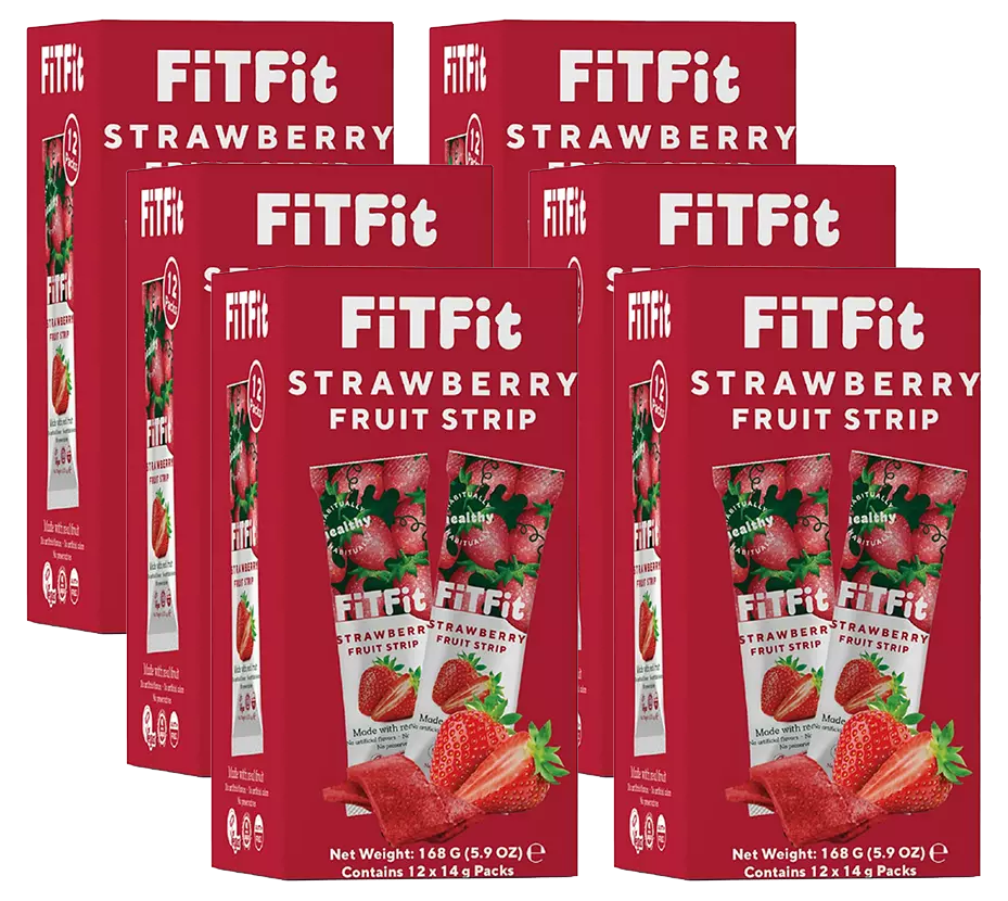 FIT FIT Fruit Strips Strawberry (6 Pack) Martie