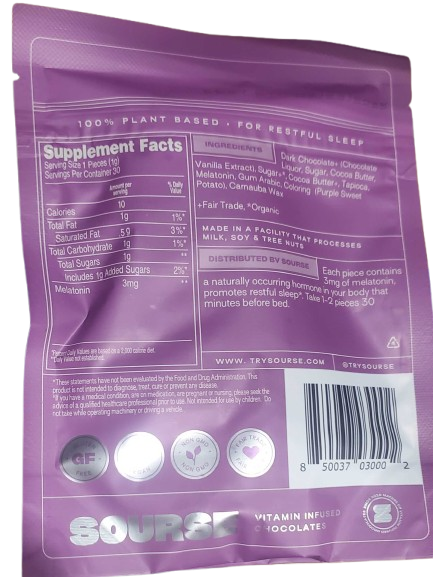 Melatonin Infused Chocolate Supplements for Beauty Sleep