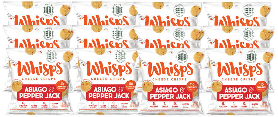 Asiago & Pepper Jack Cheese Crisps (12 CT)