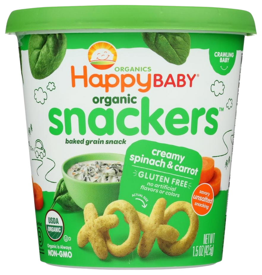 Organic Creamy Spinach & Carrot Baby Food (6 Pack)