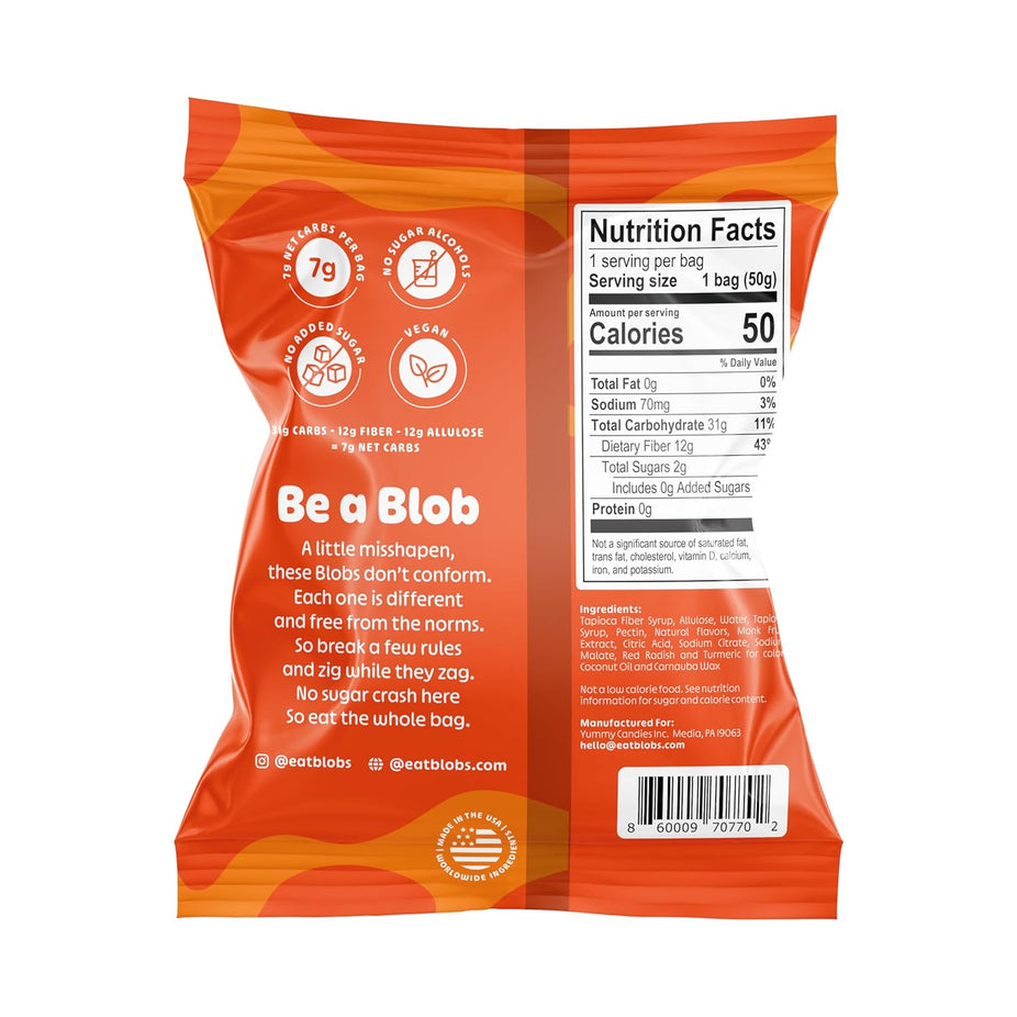 Orange Peach Gummy Candy (6 Pack)