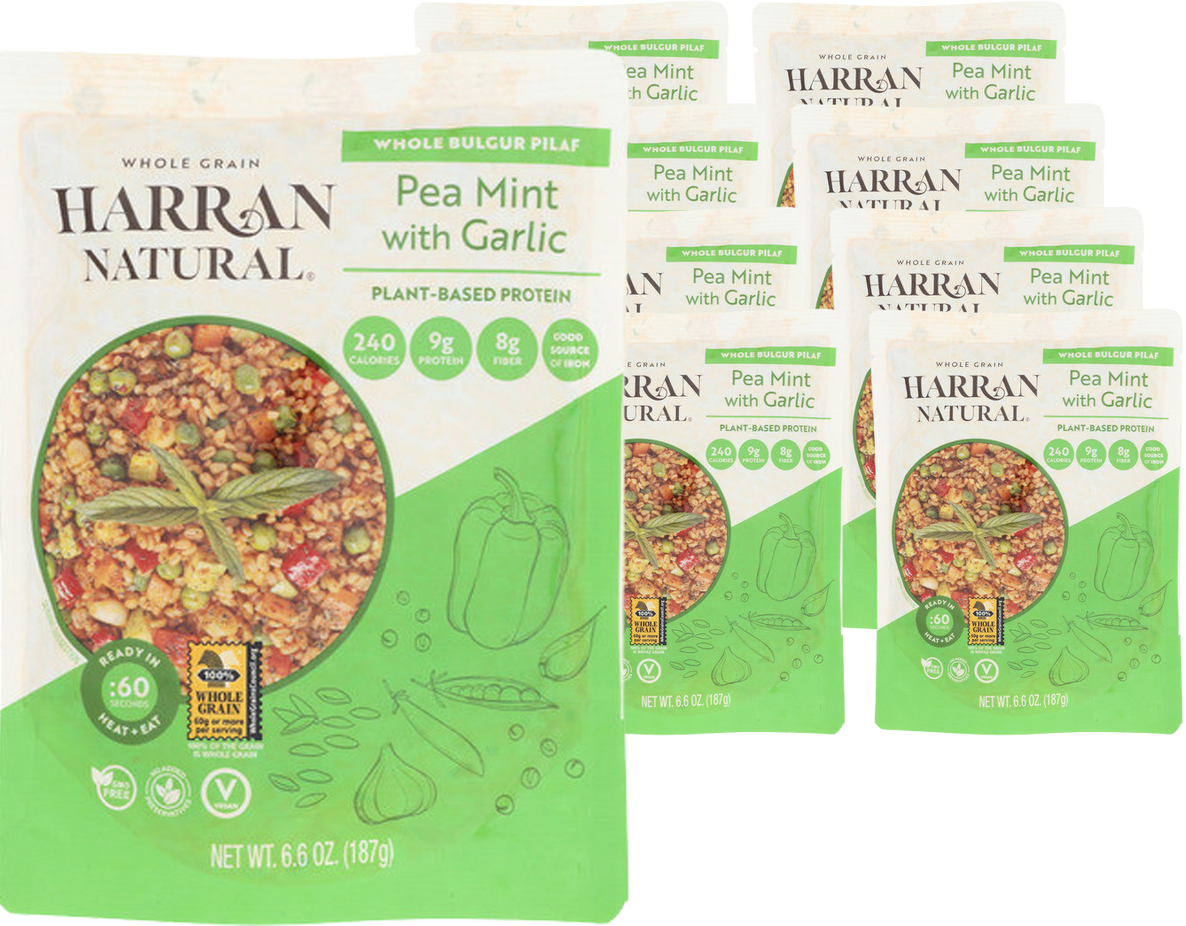 Pea Mint with Garlic Bulgur Wheat Pilaf (8 Pack)