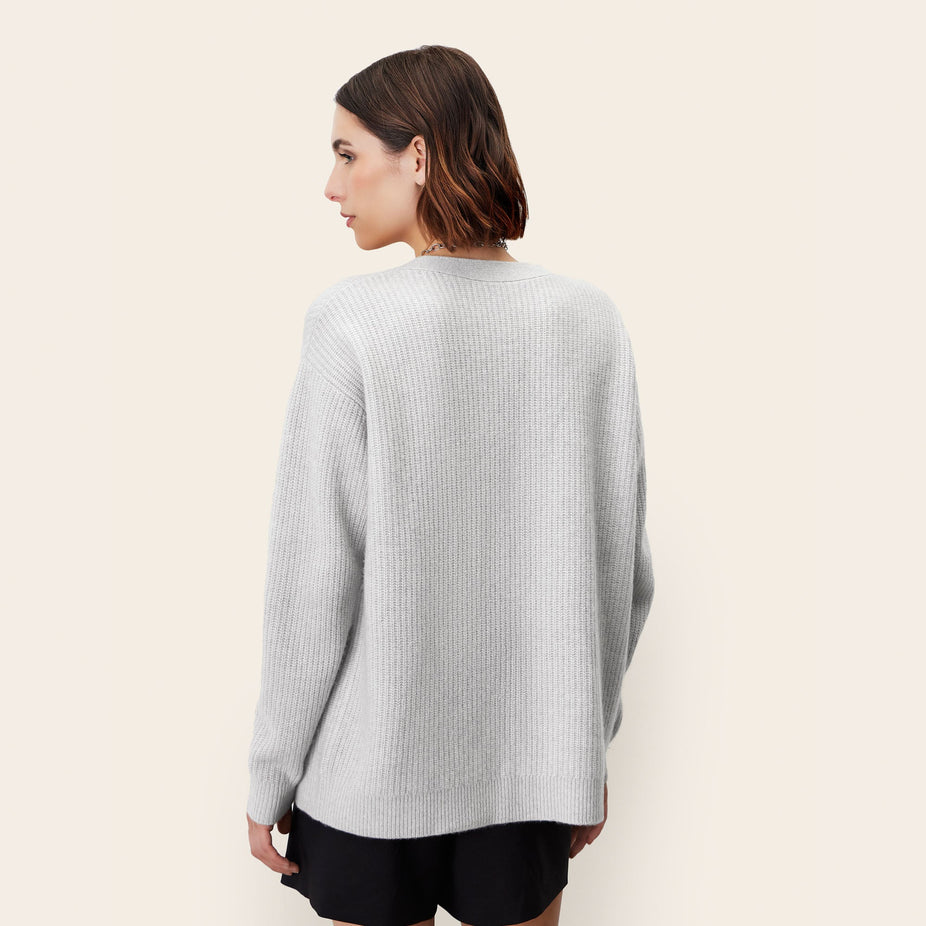 Billie Chunky Boyfriend Cashmere Cardigan