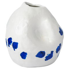Kara White and Blue Porcelain Vase