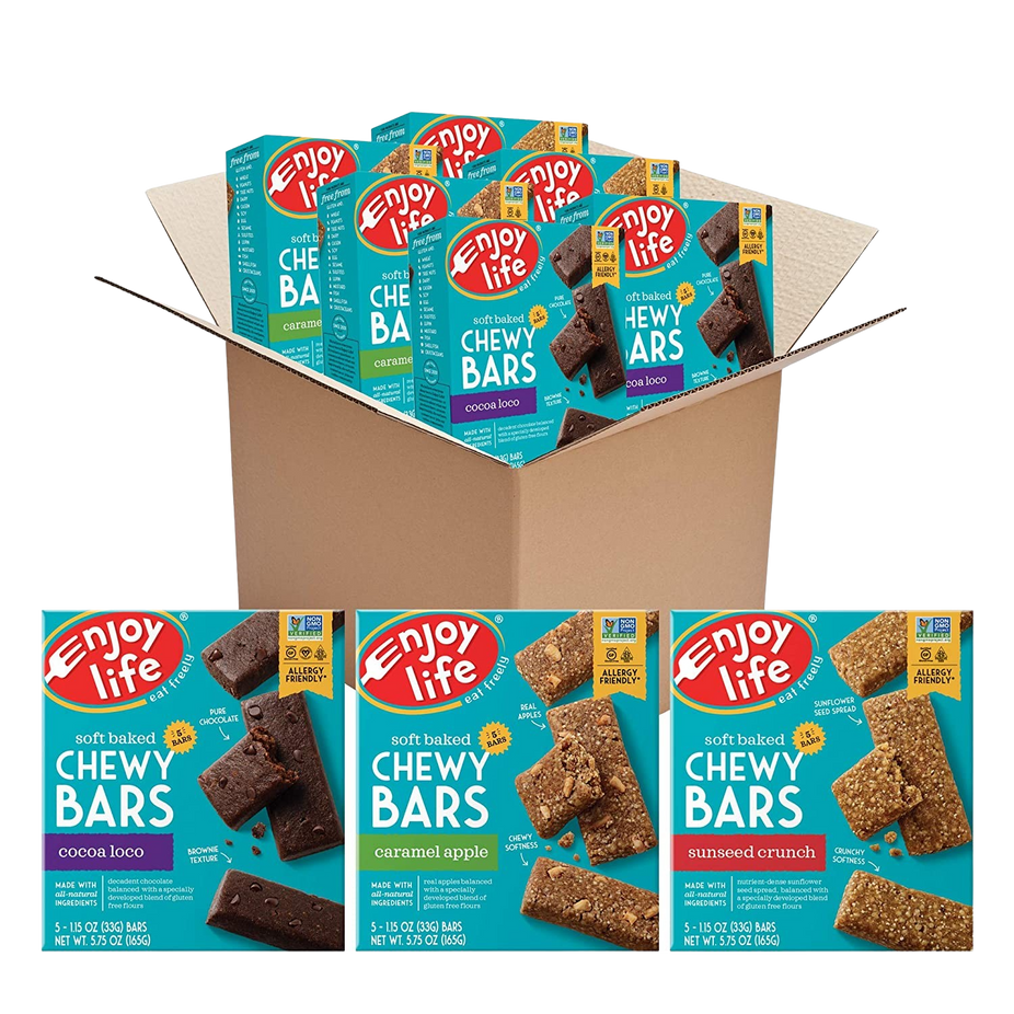 Chewy Bars Variety 6 Pack (2 Caramel Apple, 2 Sunseed Crunch, 2 Cocoa Loco)