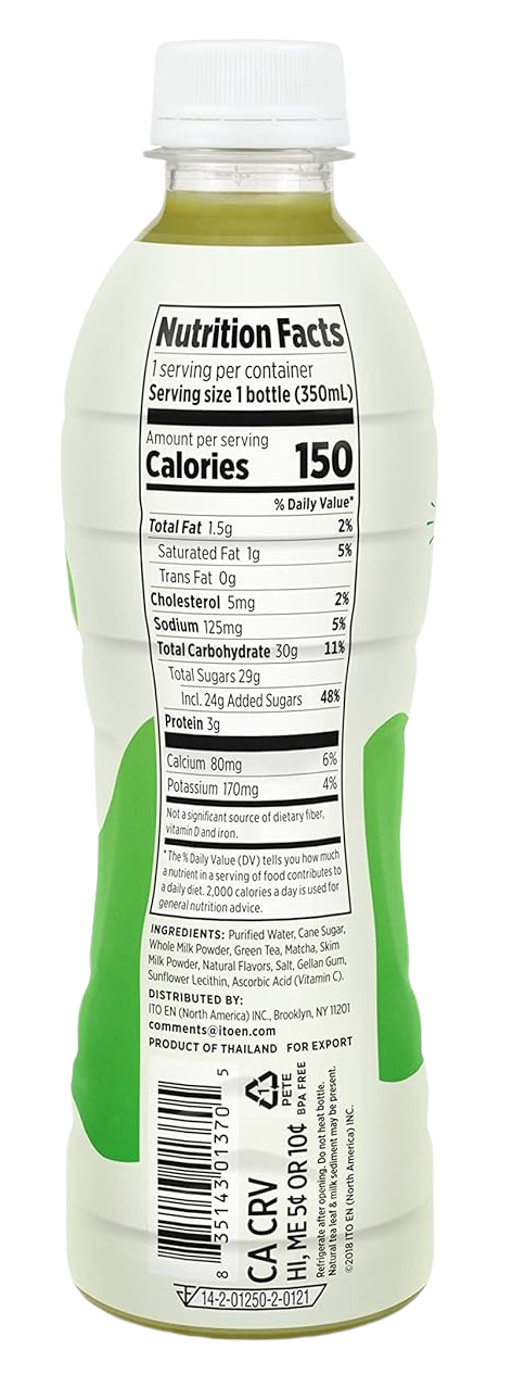 Matcha Green Tea & Milk RTD Tea (2 Pack)
