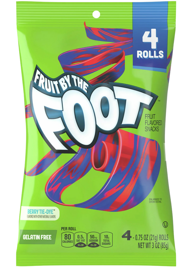 Fruit by the Foot - Strawberry Tie Die Fruit Flavoured Snack (4CT)