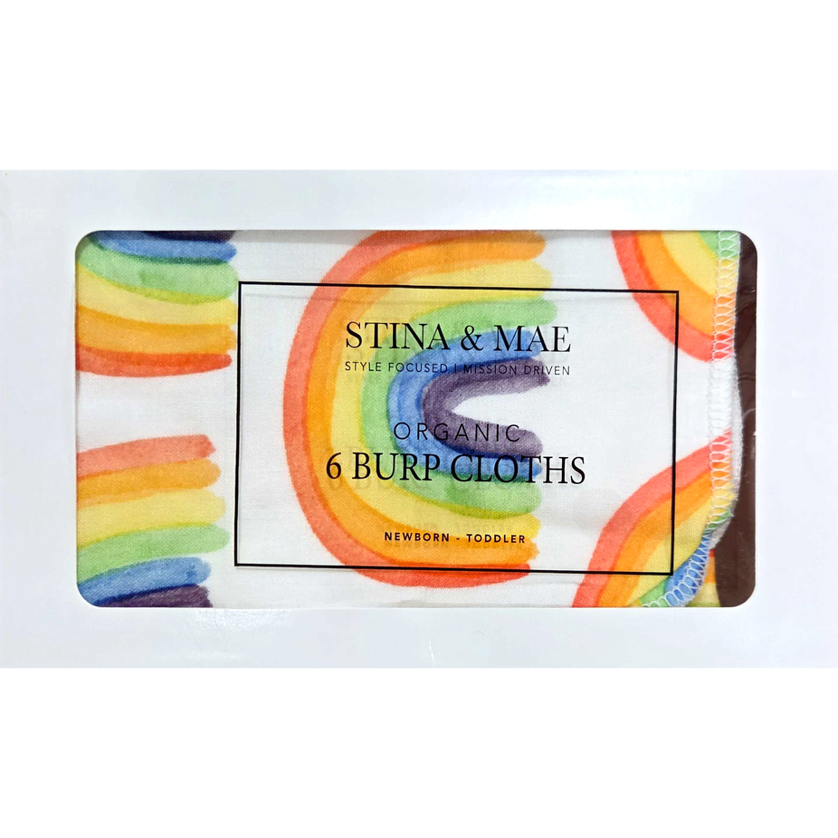 Rainbow Burp Cloths (6 CT)