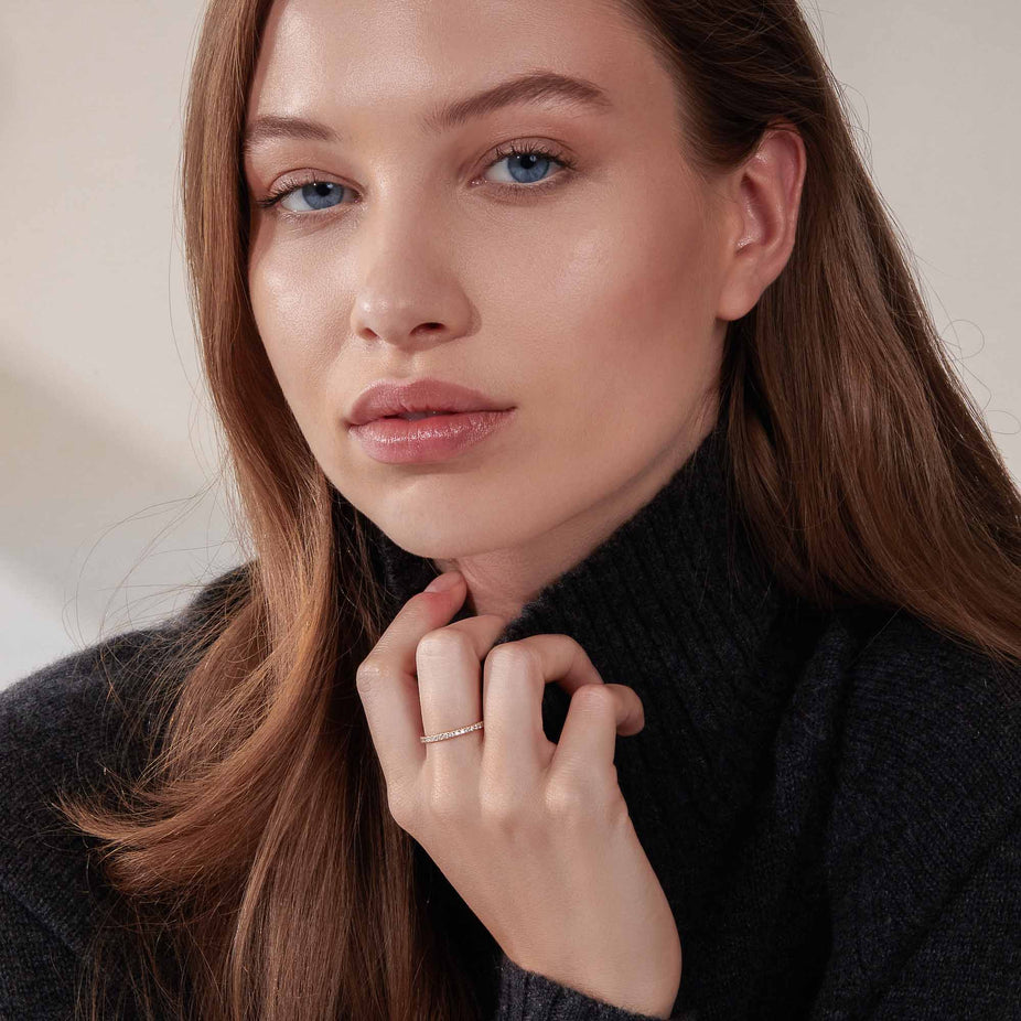 14k Solid Gold Diamond Eternity Band