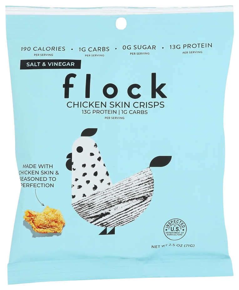 Salt & Vinegar Chicken Skin Crisps (8 Pack)