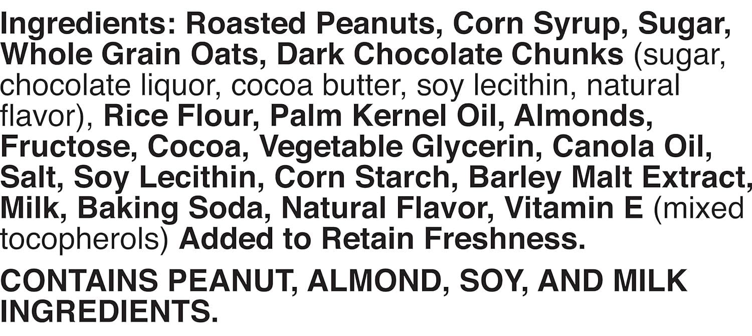 Sweet & Salty Nut Chewy Granola Bars - Dark Chocolate, Peanut and Almonds (24CT)