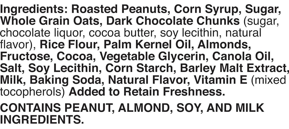 Sweet & Salty Nut Chewy Granola Bars - Dark Chocolate, Peanut and Almonds (24CT)