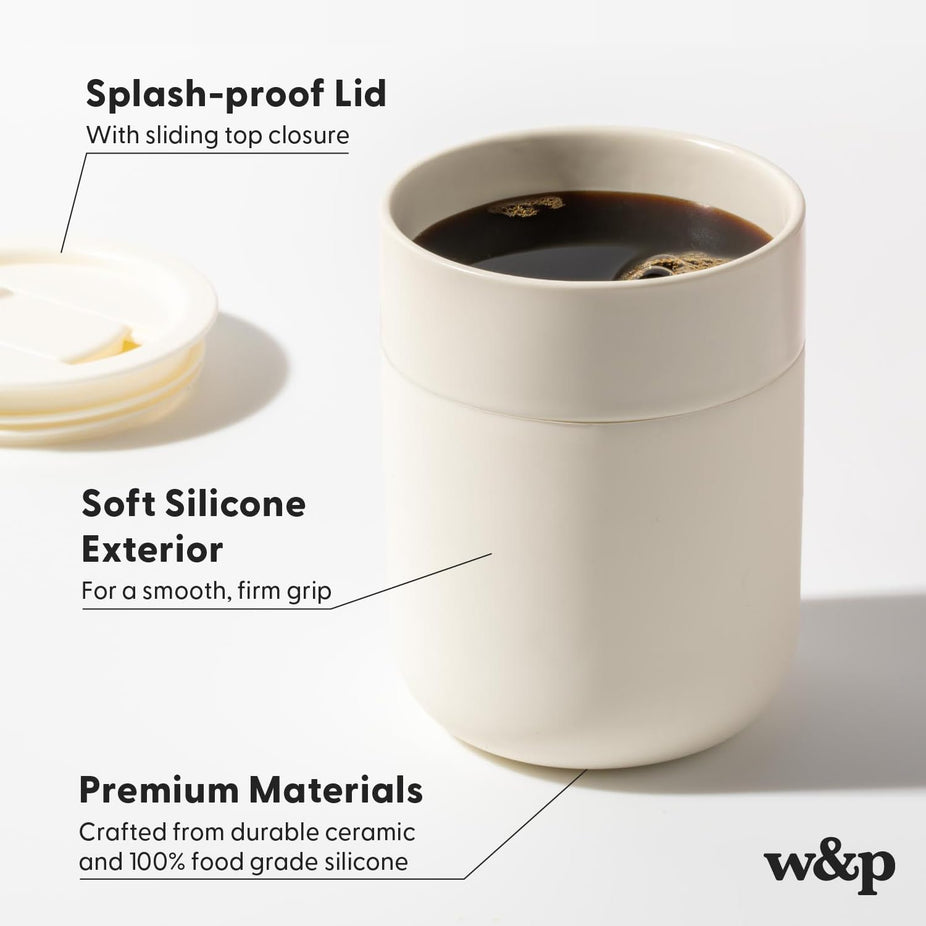 Ceramic Travel Mug - 16oz - Terrazzo Cream