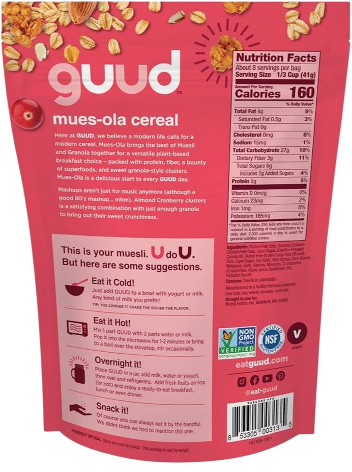 Almond Cranberry Mues-Ola Granola Clusters