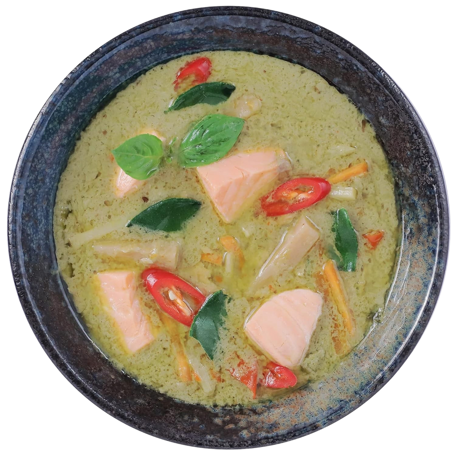 Thai Green Curry with Salmon & Rice