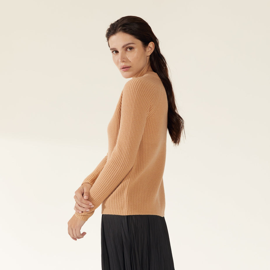 Ava Chunky Cashmere Crewneck