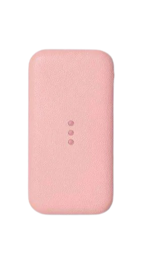 CARRY: Wireless Leather Charging Power Bank - Dusty Rose