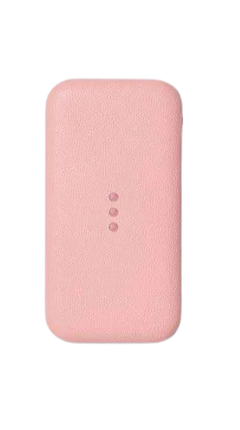 CARRY: Wireless Leather Charging Power Bank - Dusty Rose
