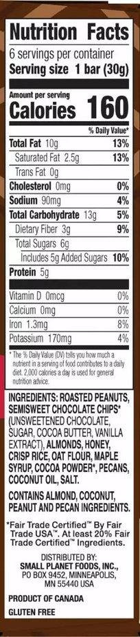 Trail Mix Bar Dark Chocolate Peanut (6 CT)