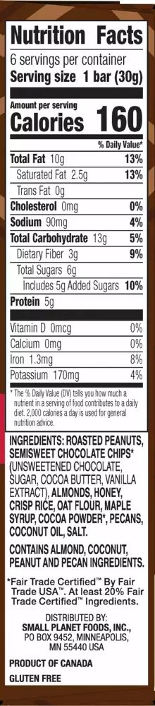 Trail Mix Bar Dark Chocolate Peanut (6 CT)