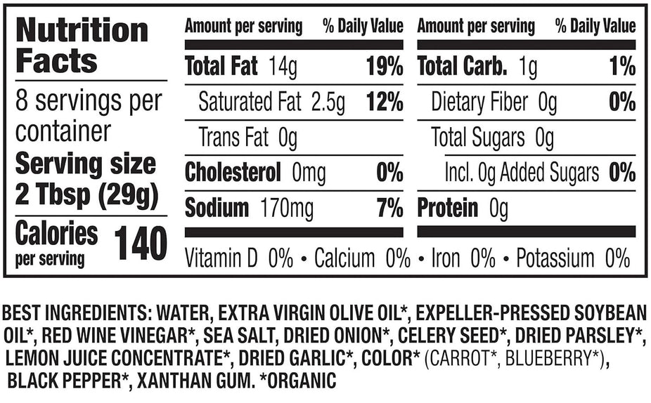 Organic Red Wine & Olive Oil Vinaigrette