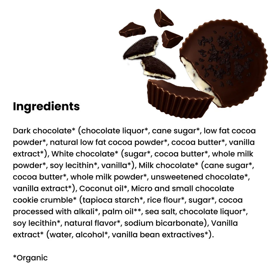 Dark Milk Chocolate Cookies & Creme Cups