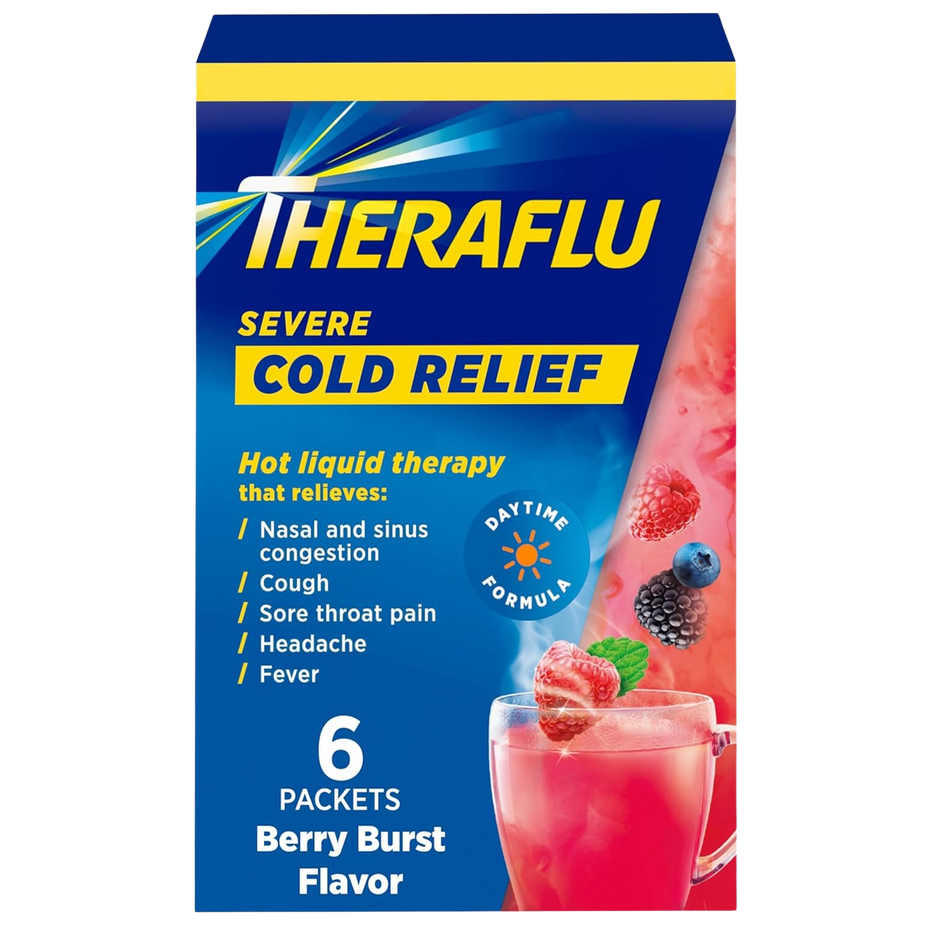Daytime Severe Cold Relief Berry Burst Flavor Powder (6 CT)