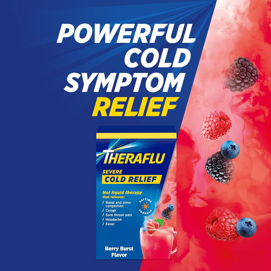 Daytime Severe Cold Relief Berry Burst Flavor Powder (6 CT)