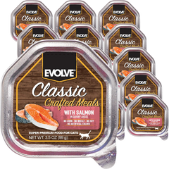 Classic Crafted Meats w/ Salmon Cat Food (15 Pack)