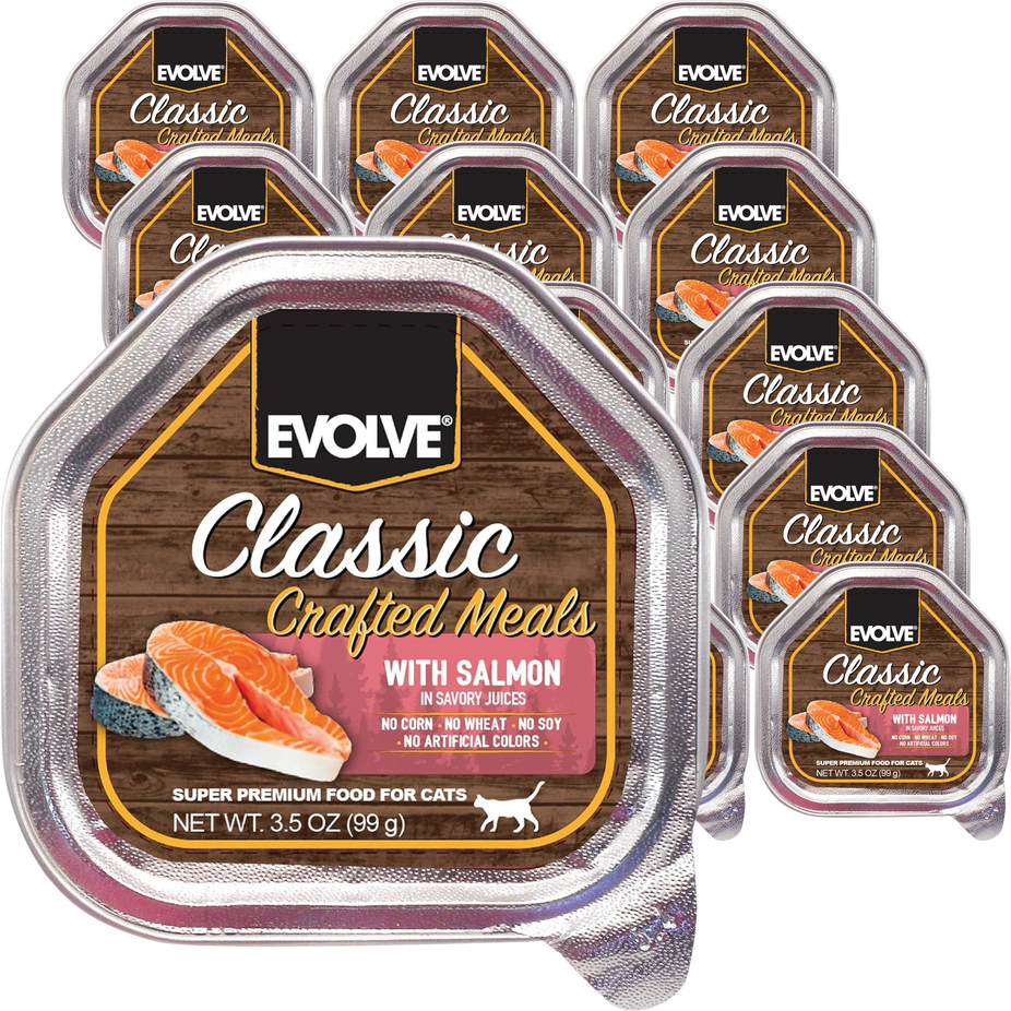 Classic Crafted Meats w/ Salmon Cat Food (15 Pack)