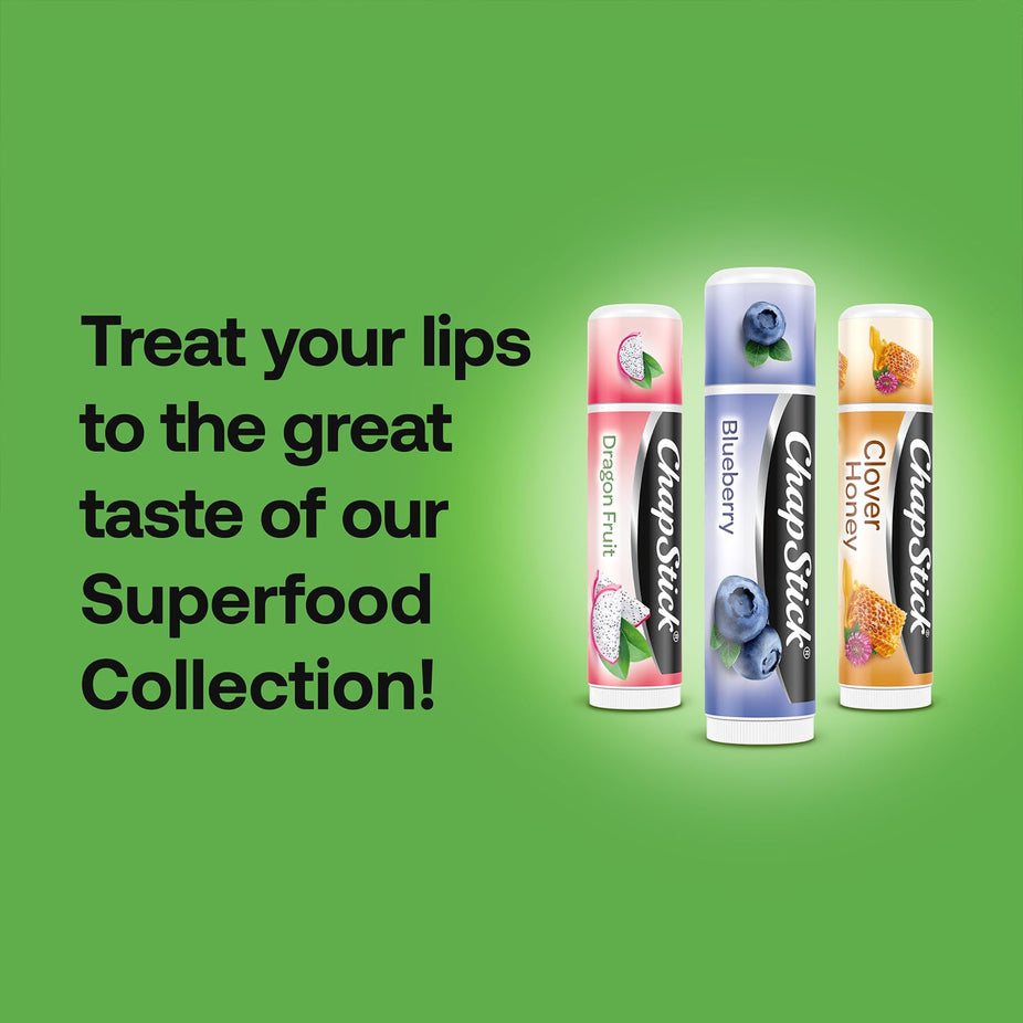 SuperFood Collection Lip Balm Sticks (3 CT) - Dragon Fruit Berry And Honey