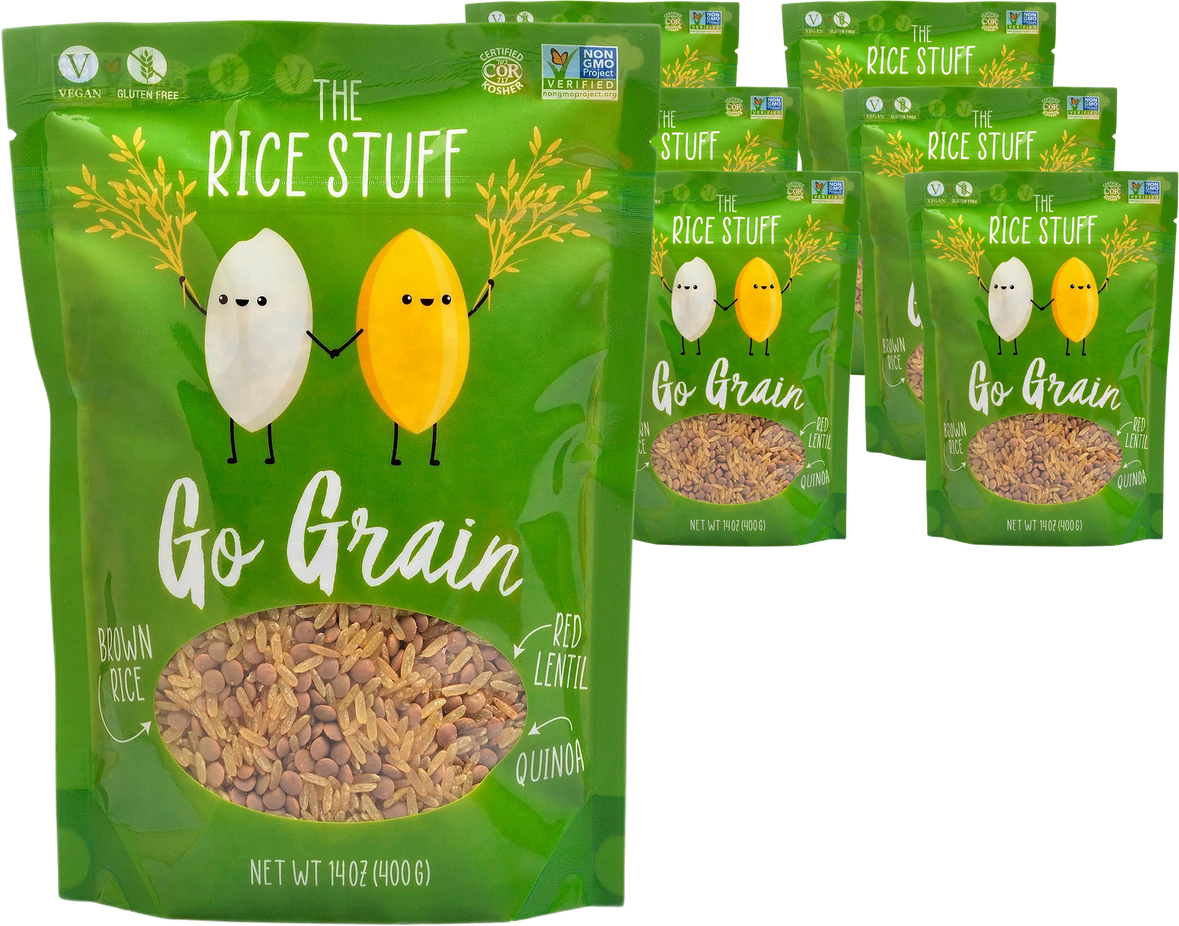 Go Grain Rice Stuff - Mix of Brown rice, Red lentil, Quinoa (6 Pack)