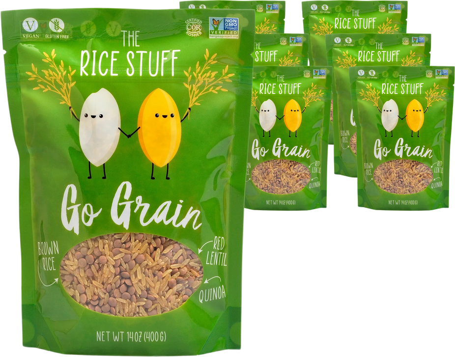 Go Grain Rice Stuff - Mix of Brown rice, Red lentil, Quinoa (6 Pack)