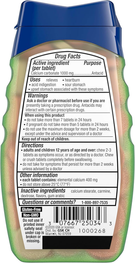 Naturals Antacid Black Cherry & Watermelon Chewable (56 CT)