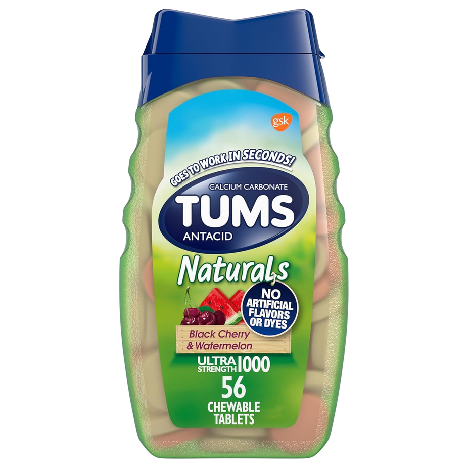 Naturals Antacid Black Cherry & Watermelon Chewable (56 CT)