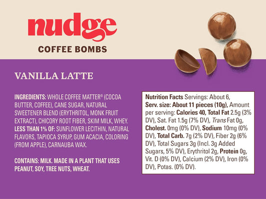 Nutrition Information - Vanilla Latte Coffee Bombs (6 Pack)