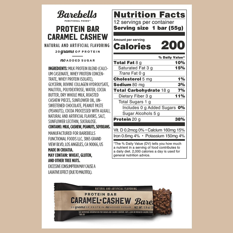 Caramel Cashew Protein Bar (12 CT)