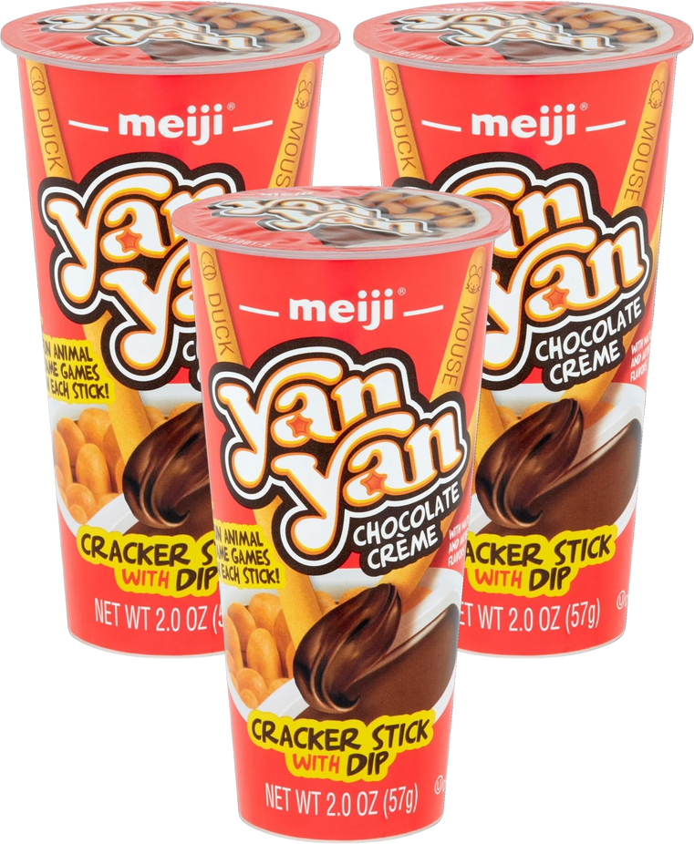 Yan Yan Chocolate Dip Cracker (3 Pack)