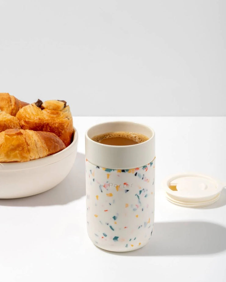 Ceramic Travel Mug - 16oz - Terrazzo Cream