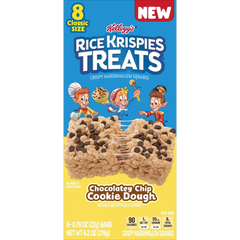Rice Krispies Treats Crispy Marshmallow Squares - Chocolatey Chip Cookie Dough (8 Bars)