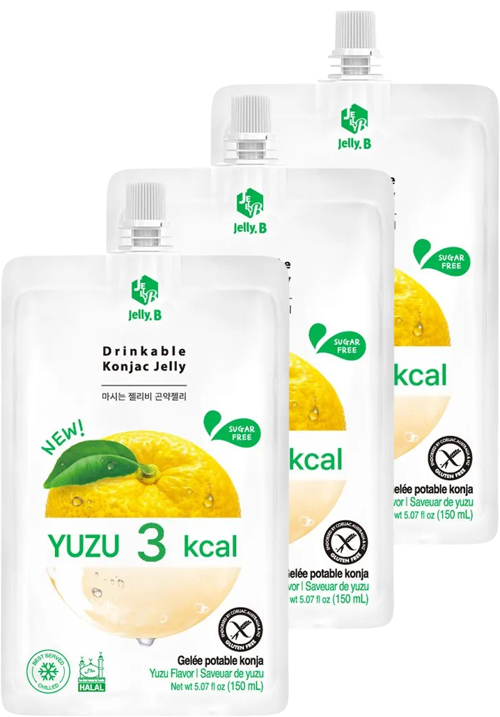 Low Calorie Drinkable Konjac Jelly - Yuzu (3 Pack)