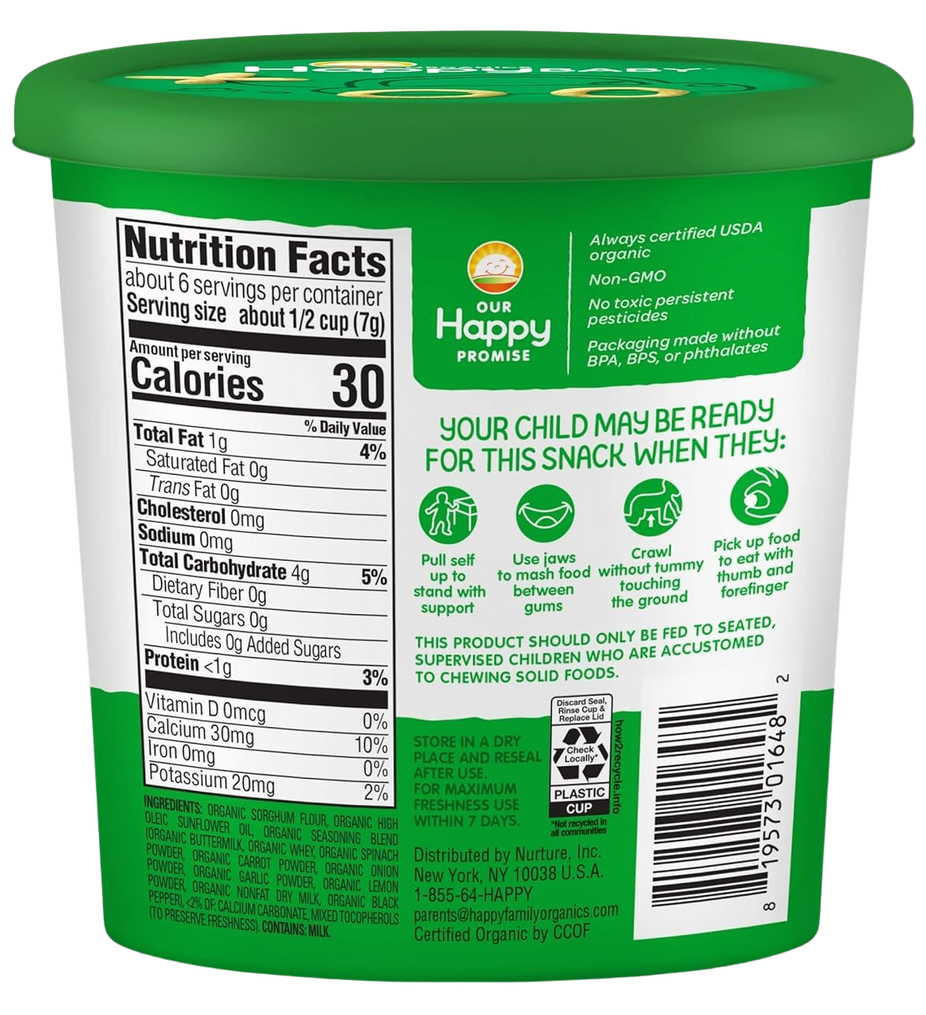 Organic Spinach Carrot Baby Snacks