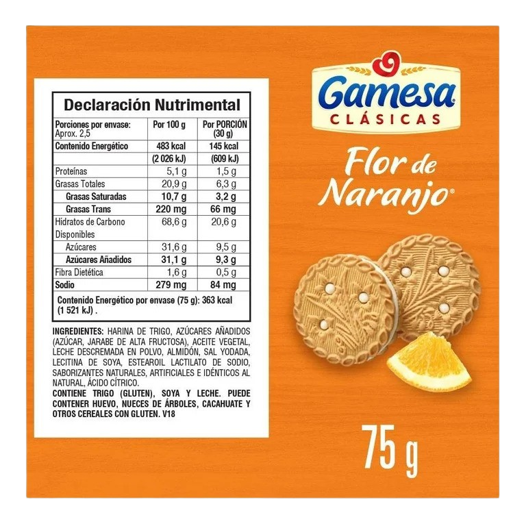 Clásicas Flor de Naranjo- Orange Flavored Sandwich Cookies