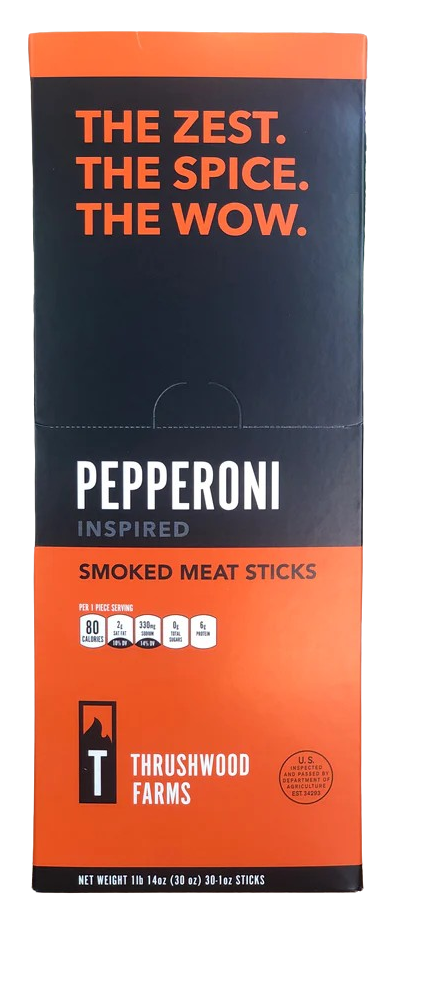 Pepperoni Seasoned Flavored Smoked Meat Stick (30 CT)
