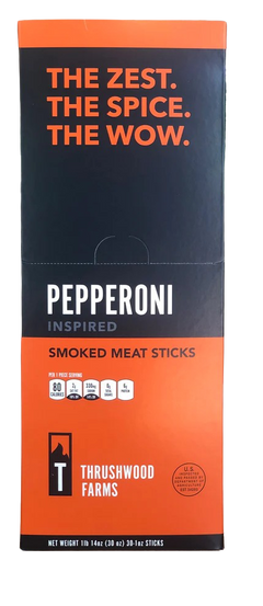 Pepperoni Seasoned Flavored Smoked Meat Stick (30 CT)