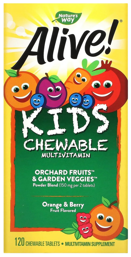 Alive! Kid's Chewable Multivitamin, Orange & Berry