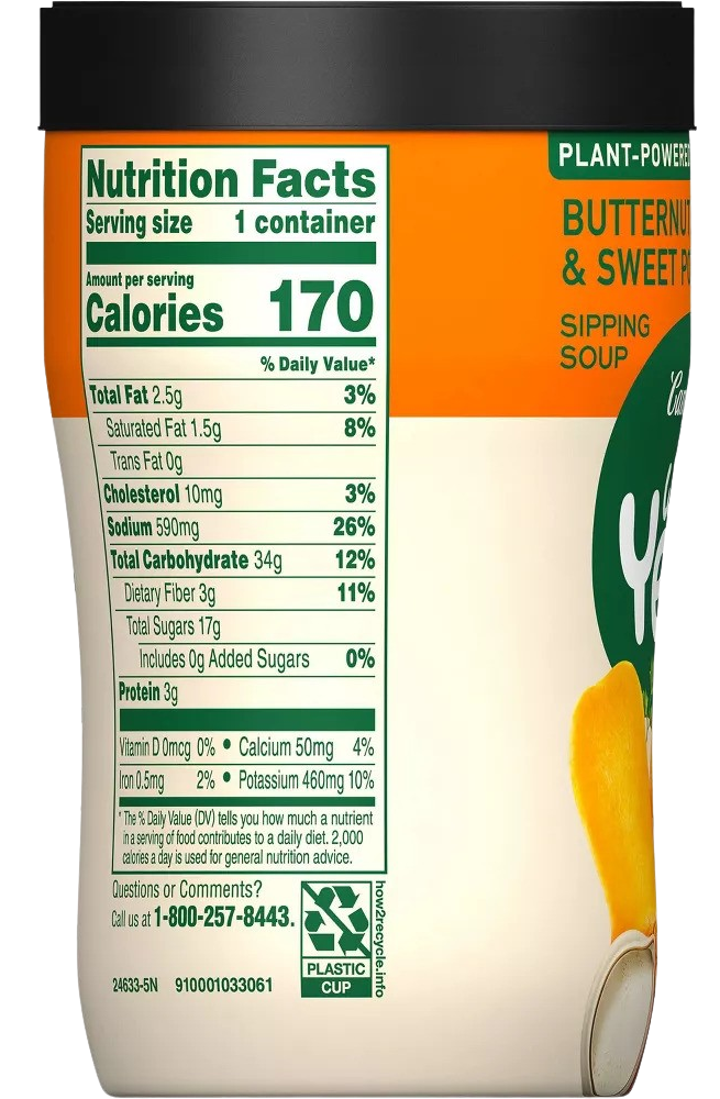 Butternut Squash & Sweet Potato Microwavable Sipping Soup