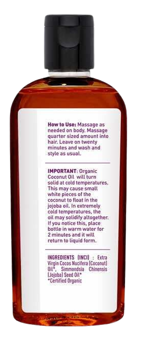 Organic Coconut & Jojoba Oil for Skin and Hair