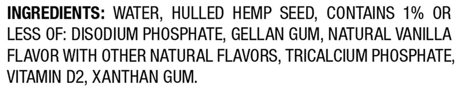 Unsweetened Vanilla Hemp Milk