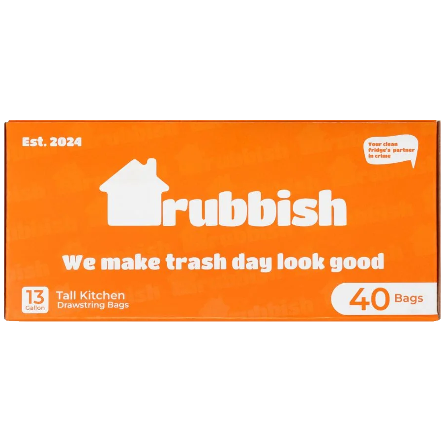 13 Gallon Compostable Drawstring Trash Bags (40 CT)